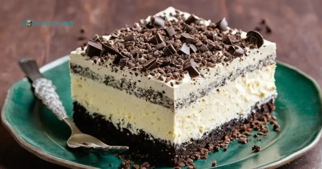 How can I properly store a cookies and cream mousse cake?