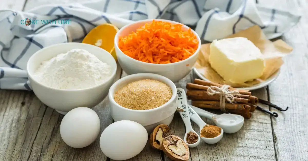 Ingredients of Carrot Cake In Mug