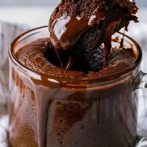 Indulge in the rich flavors of a molten lava chocolate mug cake, a treat sure to satisfy your sweet tooth. This ultimate decadent microwave lava cake dessert is perfect for any occasion, whether you're looking for a comforting pick-me-up or a special treat to share with friends and family. This molten lava chocolate mug cake is a true delight with its gooey center and velvety texture. The aroma of freshly baked cake and melted chocolate fills the air, and the anticipation is almost too much to bear. The chocolate oozes out with each bite, coating your tongue with its velvety smoothness. It's a sensory experience like no other and one that will leave you craving more. Prep Time for Molten Cake Mug Preparation Time: 4 minutes Cooking Time: 1 minute Type of Dish: Dessert Style of Cooking: American cuisine Estimated Total Time: 5 minutes Ingredients of Chocolate Lava Cake Cup Butter: Adds richness and moisture to the cake, ensuring a tender texture. Dark Chocolate: Provides deep, intense chocolate flavor and helps create the molten center. Milk: Contributes to the batter's smooth consistency and helps dissolve dry ingredients. Sugar: Sweetens the cake and enhances the chocolate flavor. Flour: Provides structure to the cake, allowing it to rise and hold its shape. Cocoa Powder: Intensifies the chocolate flavor and gives the cake a rich, dark color. Baking Powder: Acts as a leavening agent, helping the cake rise and become fluffy. Salt: Enhances the flavors and balances the sweetness. Chocolate Truffles: Microwavable molten lava cake creates a molten, gooey center with an extra burst of rich chocolate flavor. Directions to Make Molten Lava Chocolate Mug Cake Use a microwave-safe mug that can hold 10-12oz. Place the butter and 1 oz of chocolate in the mug. Microwave in 15-second intervals until melted and mixed. Pour in the milk and stir well. Add the sugar and mix thoroughly. Combine the dry ingredients by sifting: flour, cocoa powder, baking powder, and salt. Stir the mixture, making sure to scrape the sides and bottom of the mug. Place the chocolate truffle(s) in the center without pushing them down. Microwave on high for 60-70 seconds. Sprinkle powdered sugar on top before enjoying your treat and eating. Frequently Asked Questions How can you tell if a mug cake is ready? It can be quite challenging to determine the exact cooking time for microwave cakes. Molten lava mug cakeis because each microwave has different power settings, and the cooking time also varies depending on the size of your mug. For this particular lava cake in a mug, it typically takes around 60-70 seconds. However, it's important to rely on visual cues to determine if it's done. If you're unsure, it's better to err on the side of caution and cook lava cake mug cake for a shorter time. Overcooking can result in a dry and crumbly cake instead of a moist and gooey one. What size of mug would be best for making this mug cake? It's recommended to utilize a microwave-friendly mug with a capacity of 10-12oz. It's best if the mug is neither excessively wide nor too narrow. Is it possible to use any type of chocolate for the molten lava interior? Sure, you have the freedom to choose any type of plain chocolate without any additional ingredients like nuts or wafers. Personally, I enjoy using Lindt chocolate truffles because they have a delightful chocolatey filling. However, feel free to include chocolate chunks or chips as well. Remember, the more chocolate, the merrier! Is it possible to replace the cocoa powder in this mug cake recipe? Sorry, but that's the key chocolate ingredient in this mug cake. Is it possible to lower the amount of sugar in this chocolate lava mug cake? Absolutely, you have the option to decrease the sugar amount all the way down to just 1.5 tbsp. What causes the formation of bumps in my molten lava chocolate mug cake? Make sure to thoroughly mix the dry ingredients of molten cake in a mug to prevent this issue. Start by adding the wet ingredients to the cup, then sift in the dry ingredients and mix until everything is well combined. What Caused My Mug Cake To Burst? It seems like your mug might be too small, or you might have added too much baking powder. Be sure to measure carefully and use a mug that is at least 10oz in size. Is your molten lava chocolate mug cake turning out rubbery or dry? When preparing a molten chocolate mug cake, lava microwave cake is crucial to pay attention to the measurements and ensure accuracy. Using the correct amount of ingredients will help maintain the desired texture and prevent this recipe for chocolate lava cake in a mug from becoming rubbery. Overcooking can also lead to a rubbery consistency, so molten lava cake microwave is important to keep a close eye on the cooking time. Try Out My Other Recipes! Viral Chocolate Mug Cake Coffee Cake With Coffee Easy Chocolate Cake