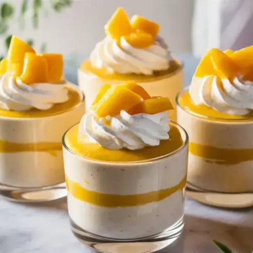 NO BAKE MANGO CHEESECAKE CUPS RECIPE M